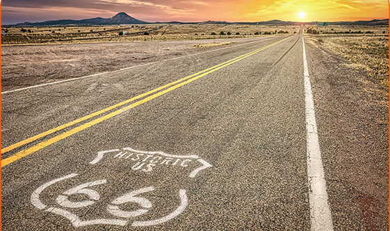 a road with a sign on it